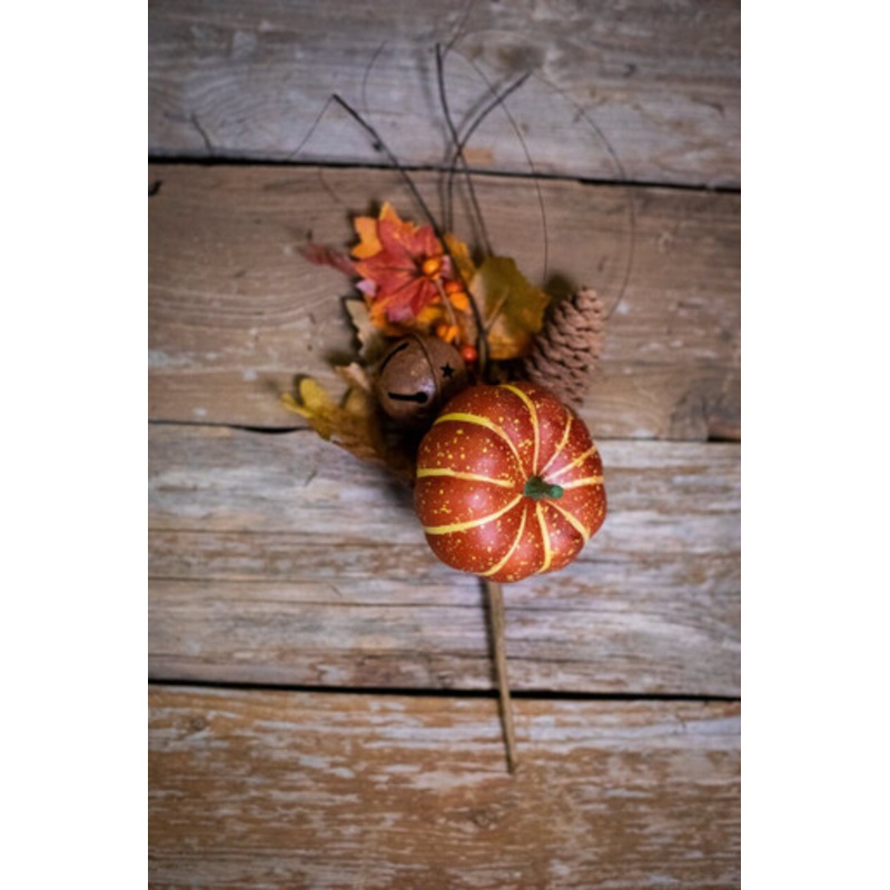 12 Pumpkin Jingle Bell Spray