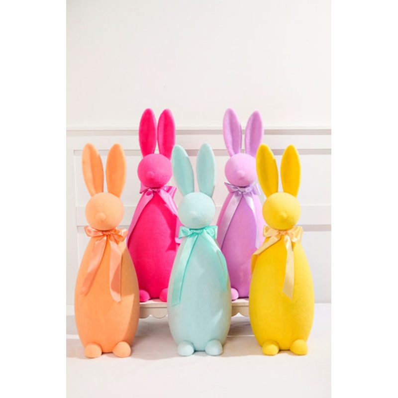 26 Large Flocked Easter Bunnies