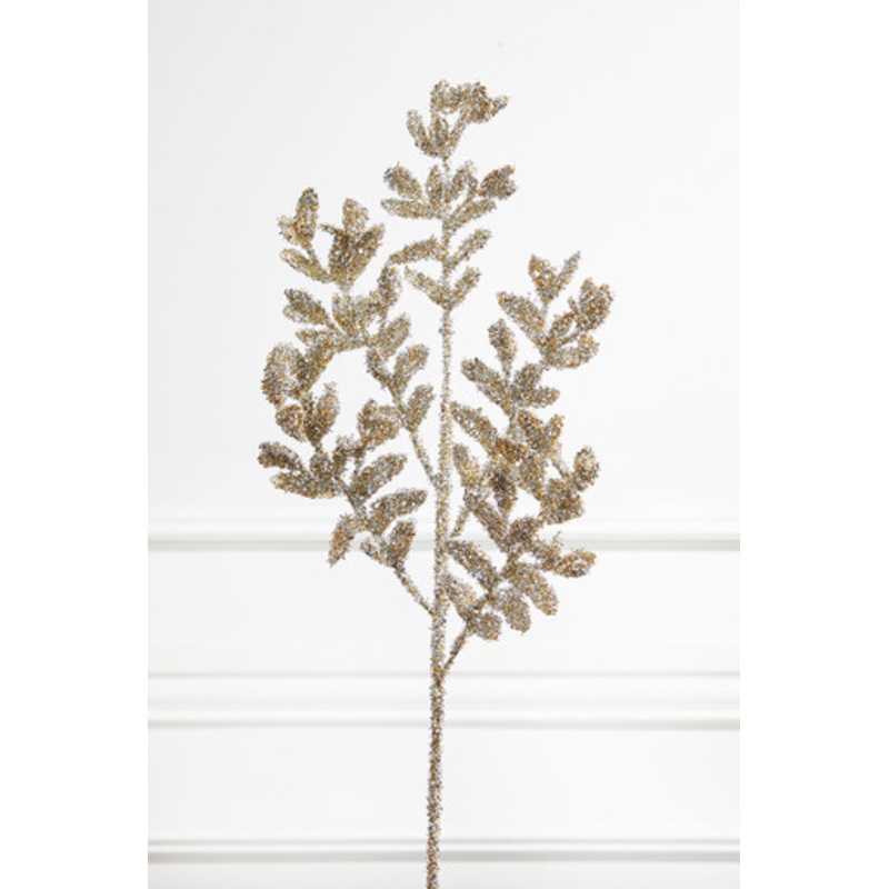 32 Acanthus Leaves Platinum Christmas Spray