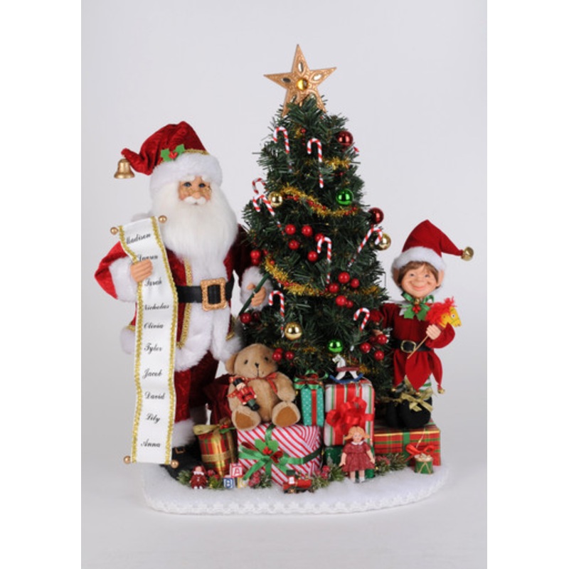 Lighted Christmas Presents Santa