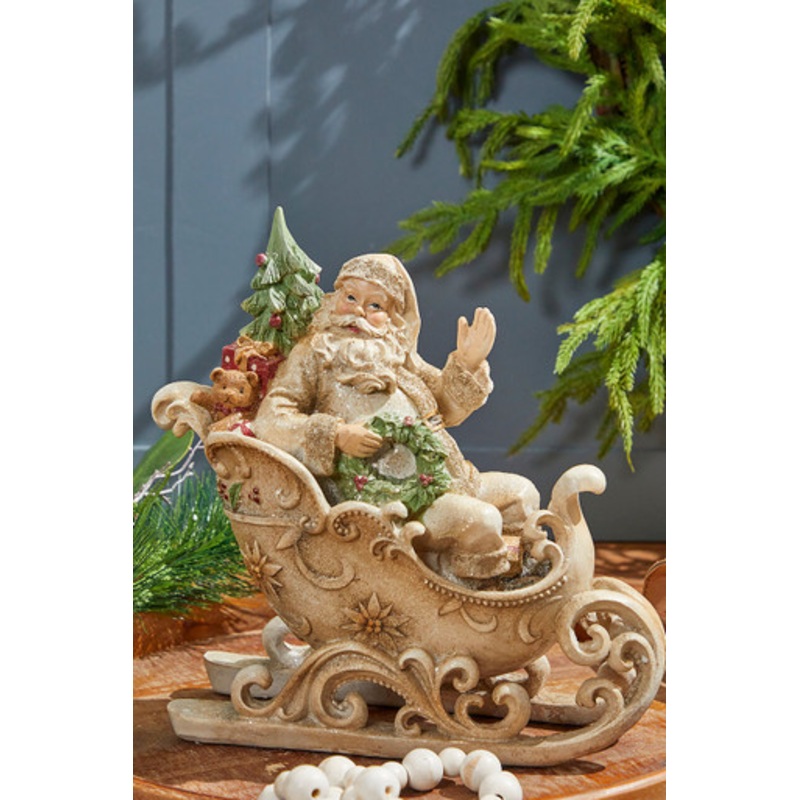 12 Resin Santa in Sleigh