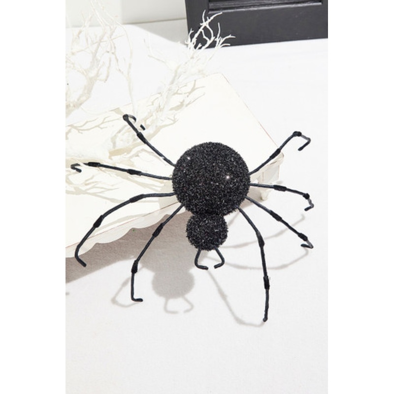 16 Black Frizzy Spider