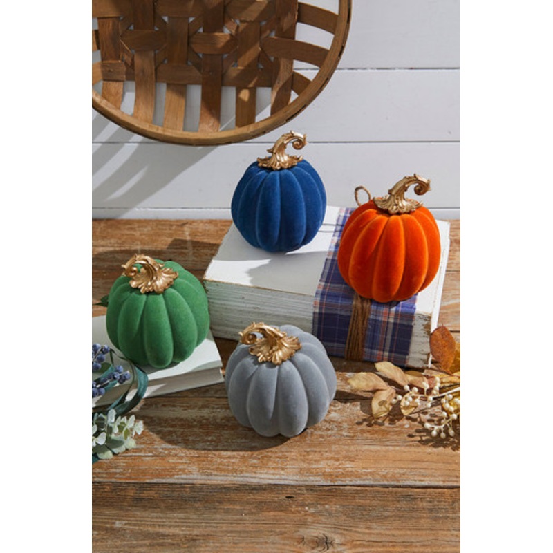 6 Resin & Felt Harvest Pumpkin