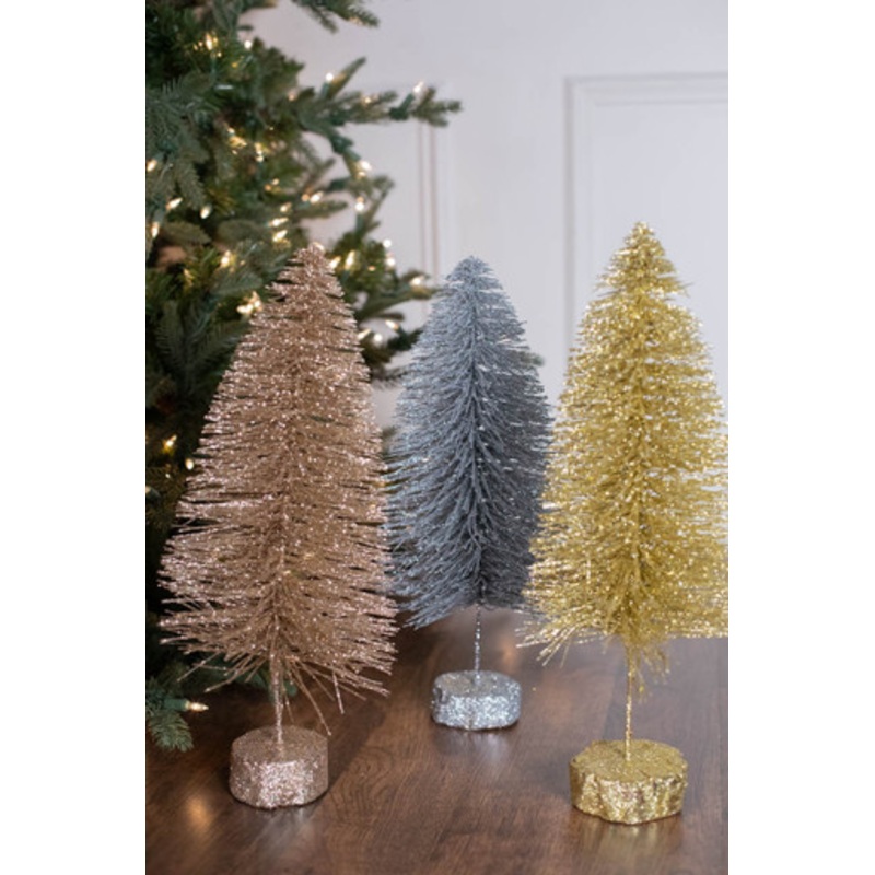 15 Large Metallic Bottle  Brush Tree