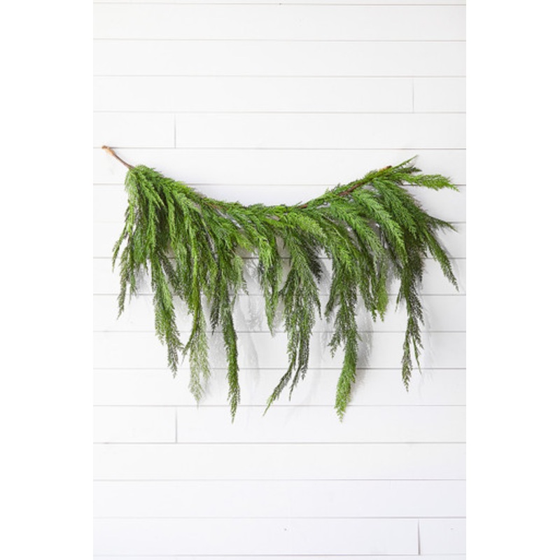 48 Real Touch Lebanon Cedar Dripping Garland