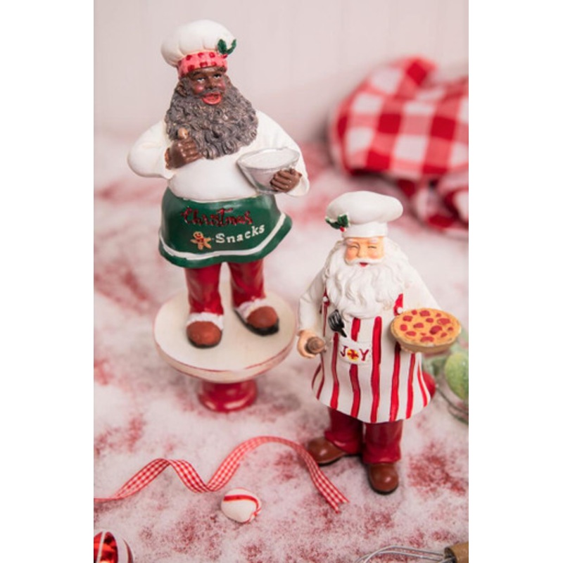 8 Resin Holiday Chef Santa