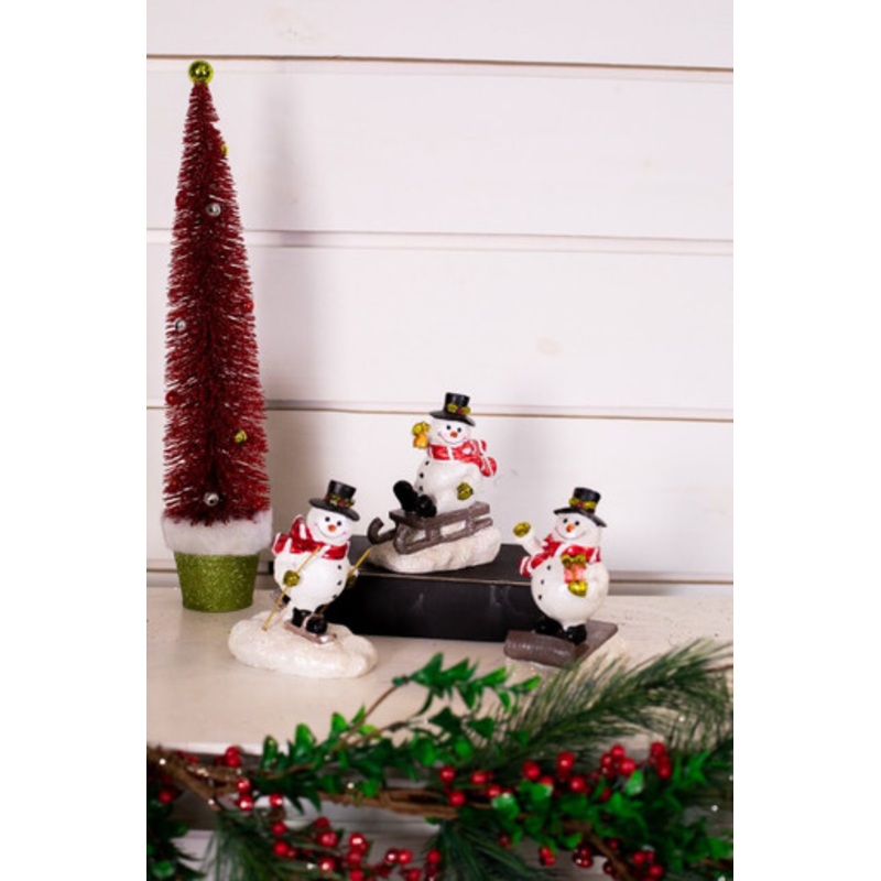 Resin Playing Jolly Snowman