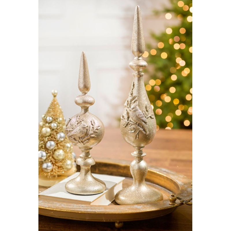 Resin Table Finials With Cardinal