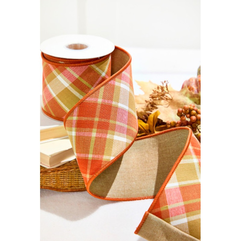 4 x 5 Yard Harvest Fall Plaid Ribbon