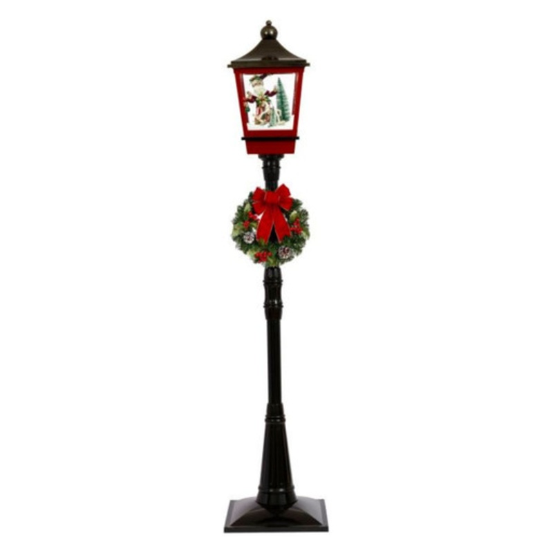 72 Snowing Lamp Post with Elf and Rocking Horse – Mark Roberts
