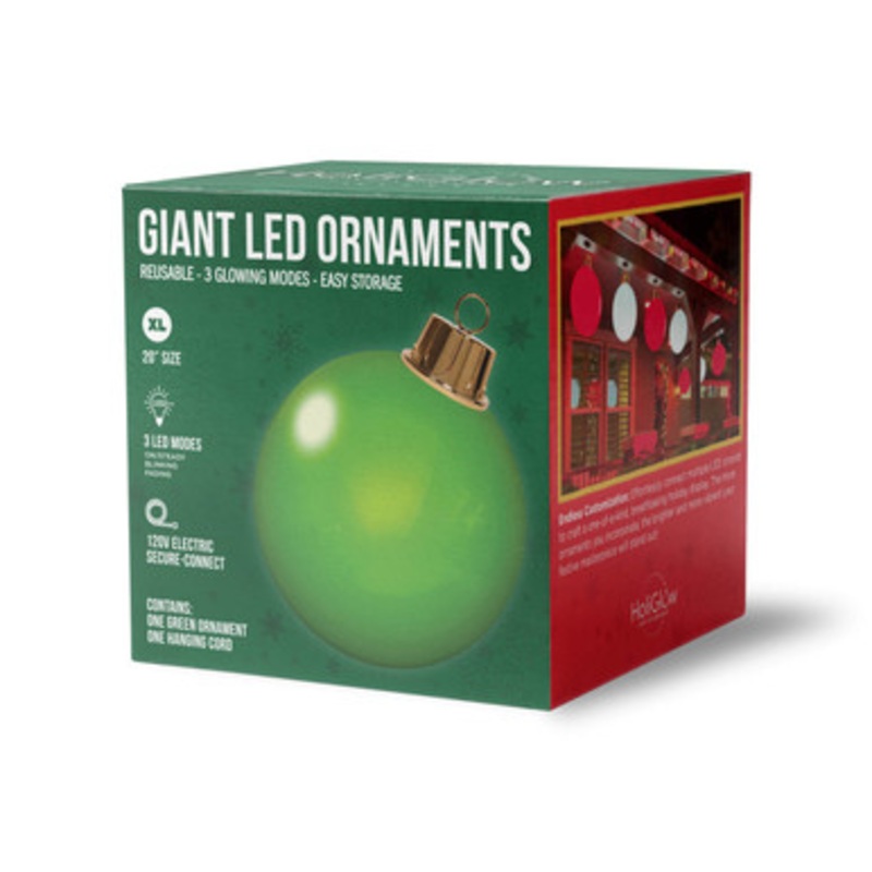 HoliGlow Inflatable LED Ornament – 20 Green