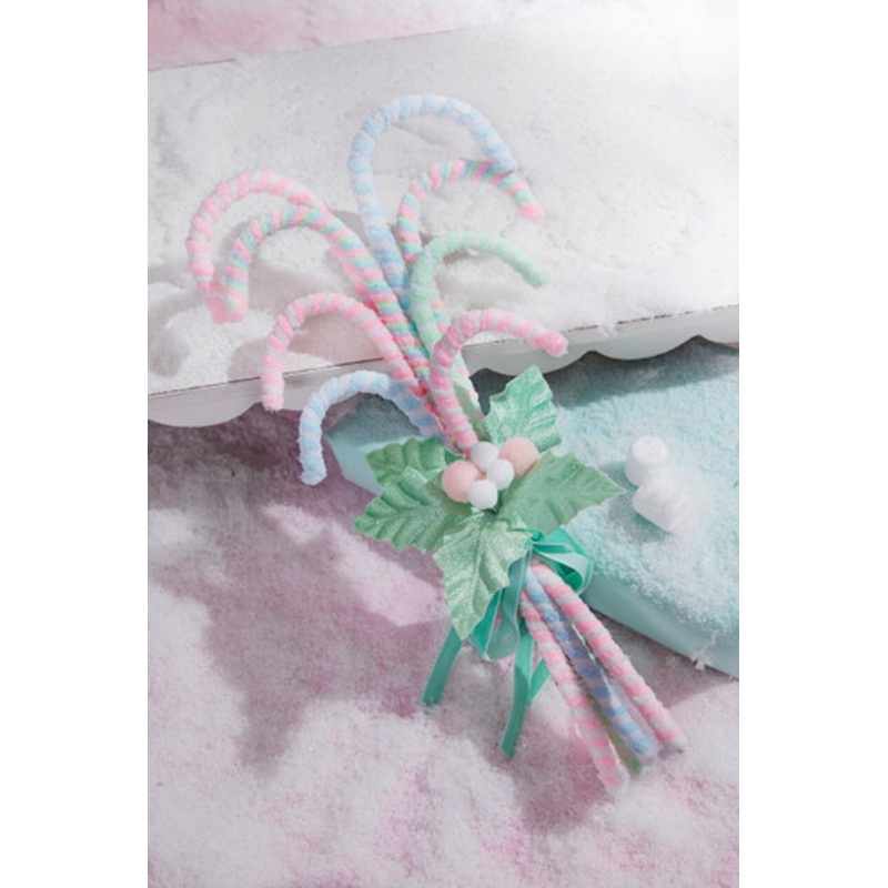 13.5 Pastel Candy Cane Bundle Spray