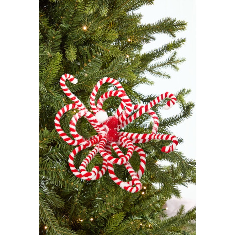 20 x 11 Peppermint Loop Poinsettia