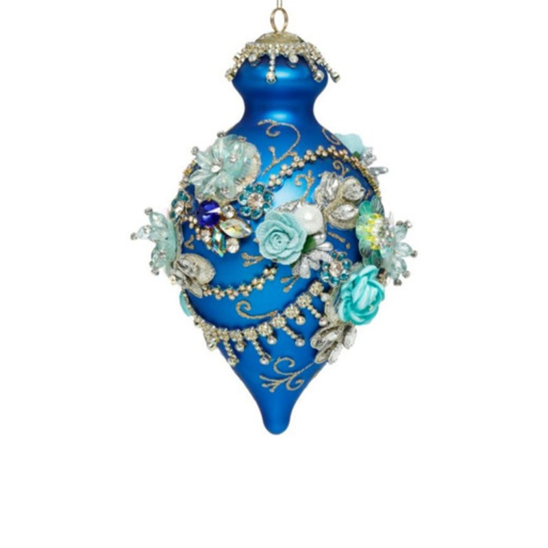 9 Kings Jewel Fancy Finial Ornament, Blue – Mark Roberts