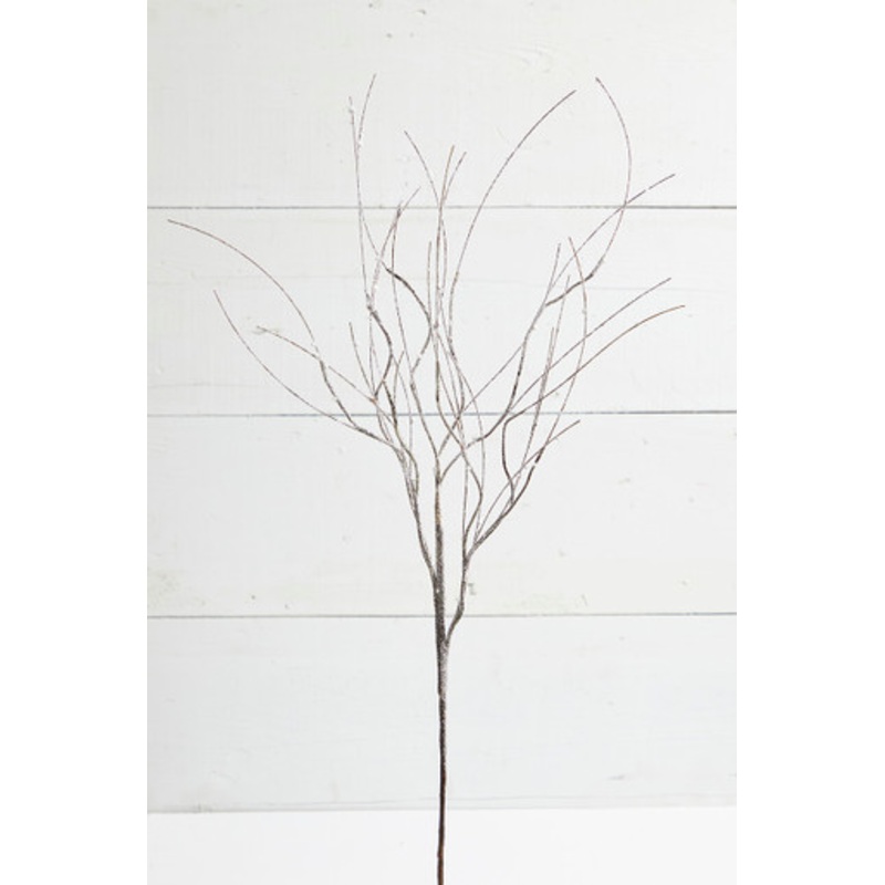 32 Frosted Curly Twig Christmas Spray