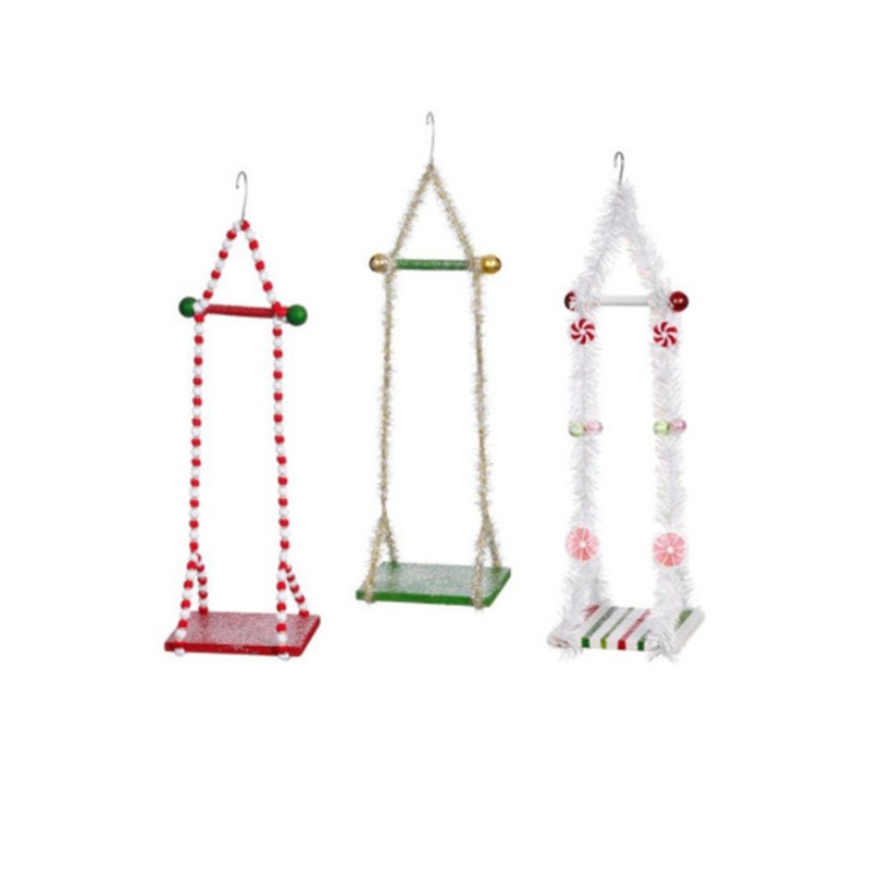 6×18 Single Elf Swing, Small – Assortment of 3 – Mark Roberts