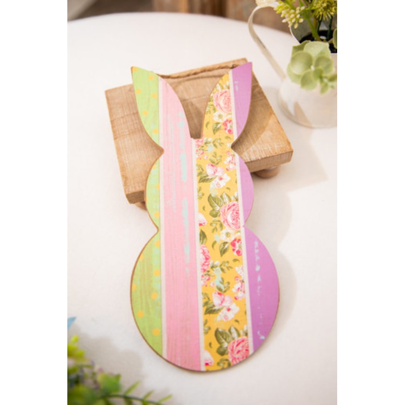10 Pink/Lavender/Yellow/Green Pattern Rabbit