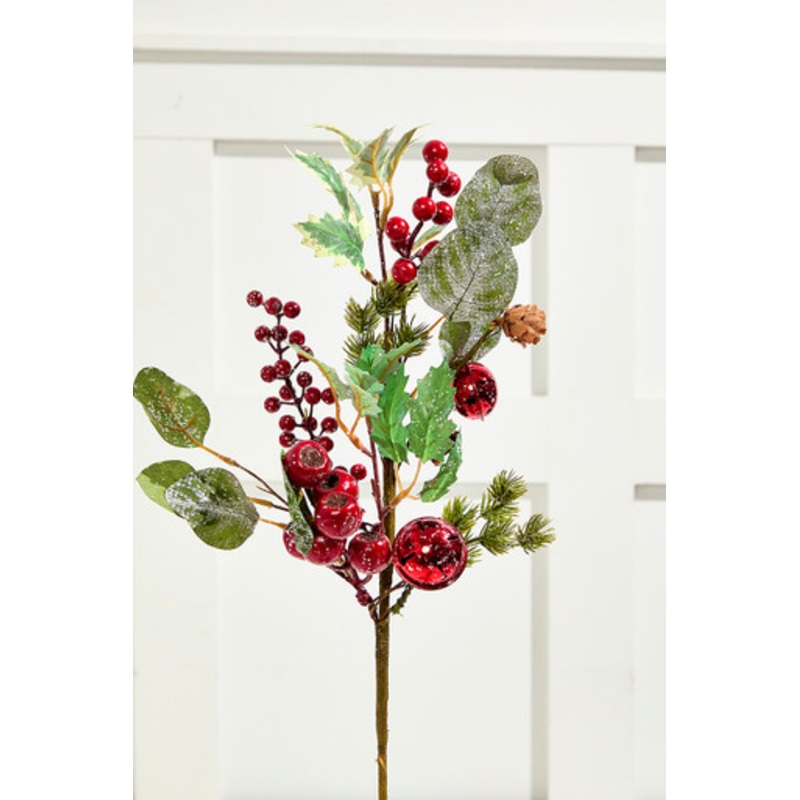 17 Berry Holly Pick – Green & Red