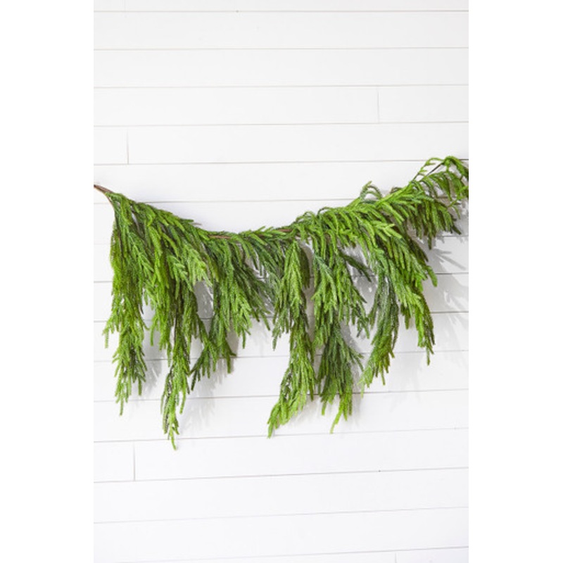 47 Real Touch Norfolk Pine Dripping Garland