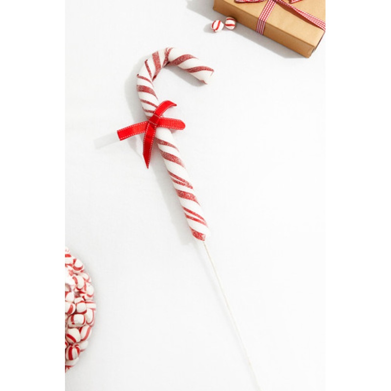 28 Red and White Candy Cane Spray