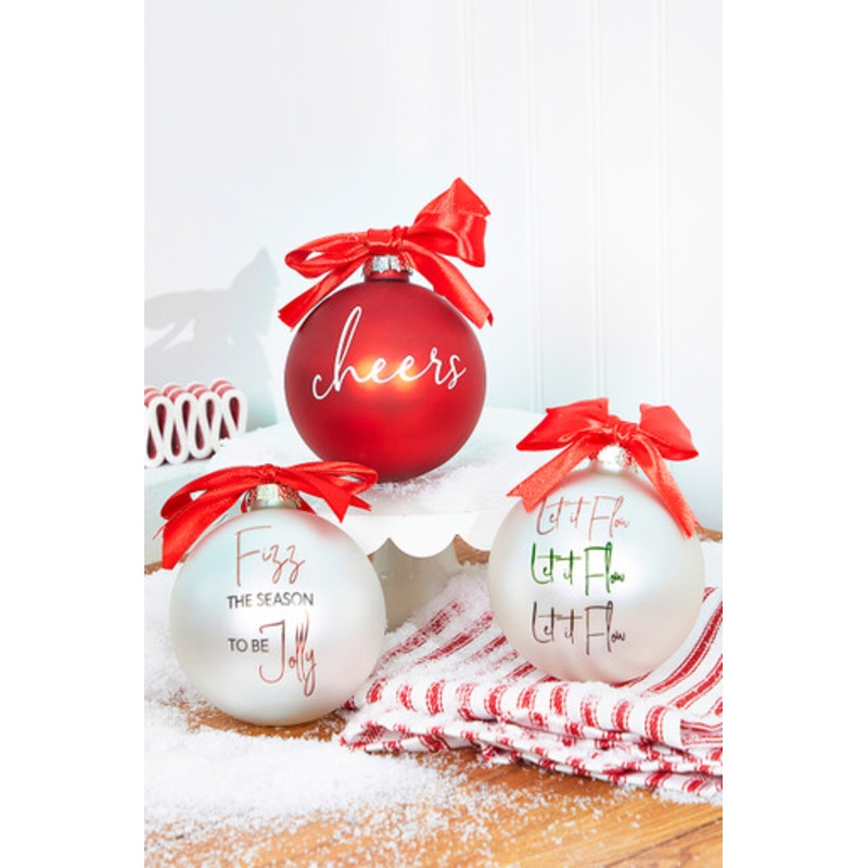 4 Glass Christmas Ornament