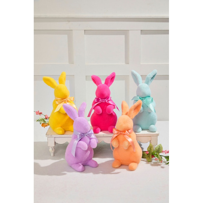11 Flocked Easter Bunny