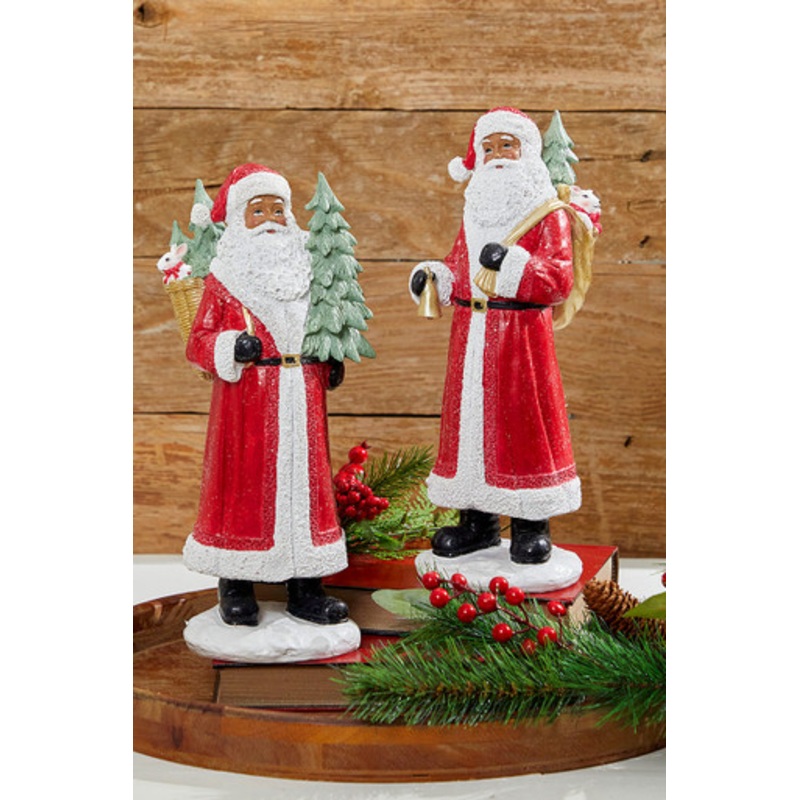 13 Resin African-American Santa