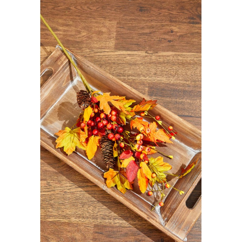 28 Fall Leaf Berry Cone Spray