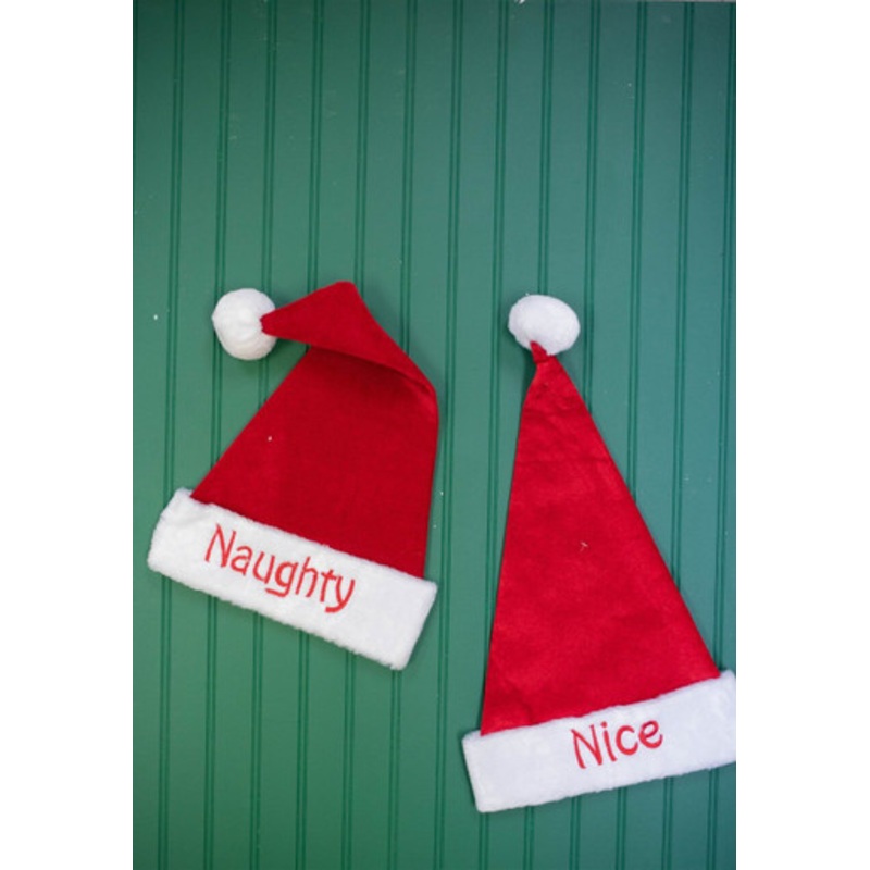 22 Reversible Santa Hat Naughty and Nice