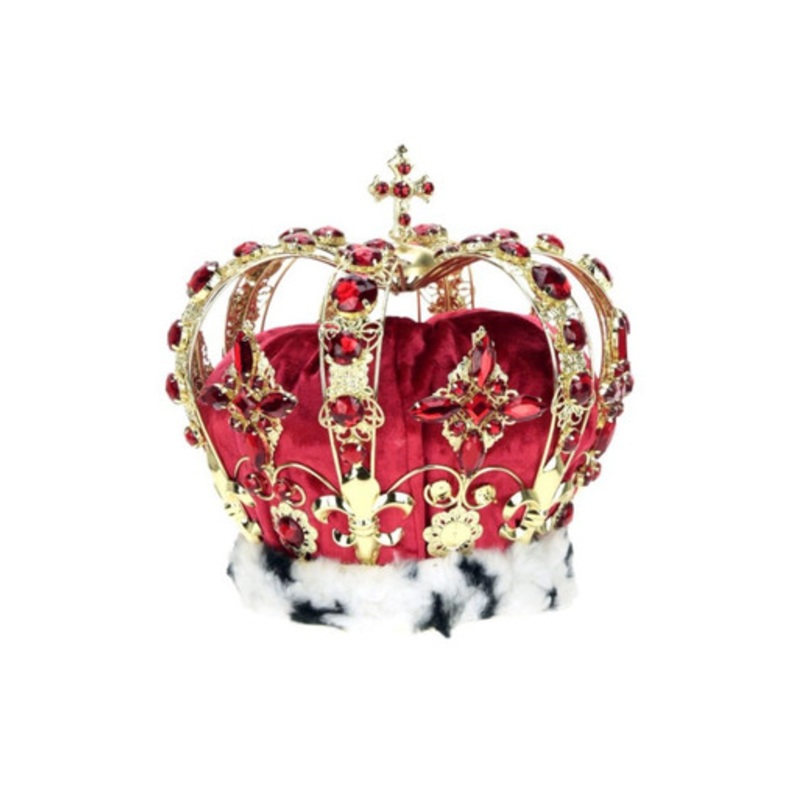 8.5 Jeweled King Crown, Red – Mark Roberts