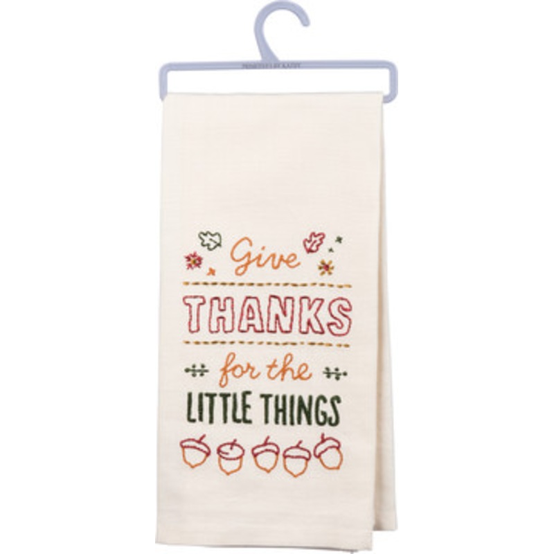 Primitives By Kathy Give Thanks Embroidered Fall Kitchen Dish Towel 31857