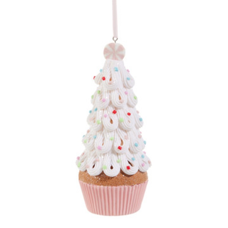 Raz 6.25Multicolor Sprinkle Tree Cupcake Christmas Ornament 4516447